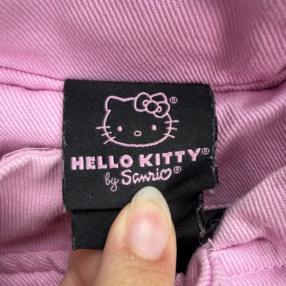 Hello Kitty Racing Jacket Pink/Black Checkerboard Women's S - Picture 4 of 10